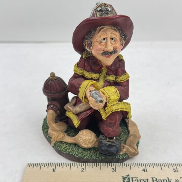 Doug Harris "All Fired Up" Russ Berrie Firefighter Figurine #13181 Sculpture 5" - Picture 9 of 10